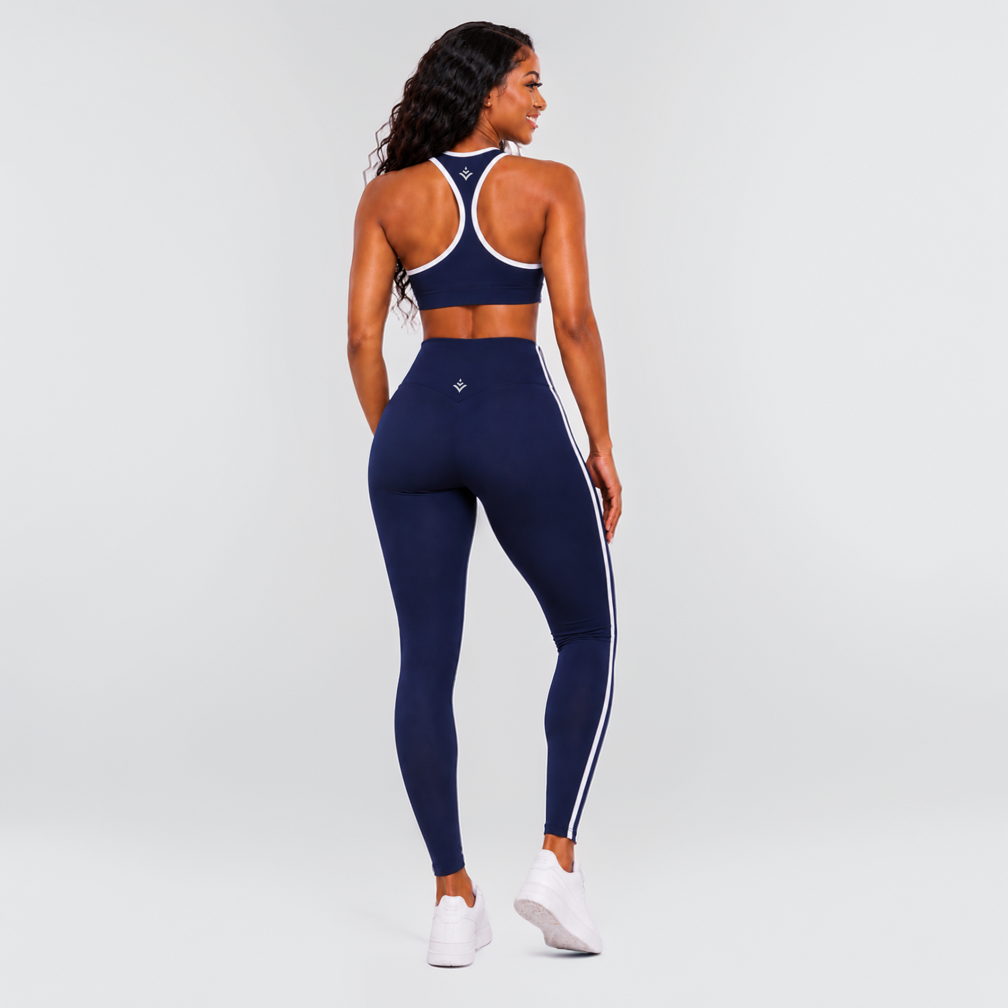 Sculpt Fit Contrast Bra & High‑Waist Cropped Legging Set