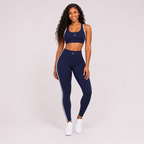 Sculpt Fit Contrast Bra & High‑Waist Cropped Legging Set