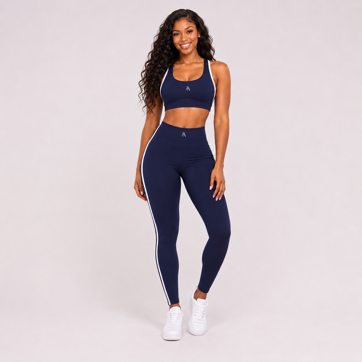 Sculpt Fit Contrast Bra & High‑Waist Cropped Legging Set